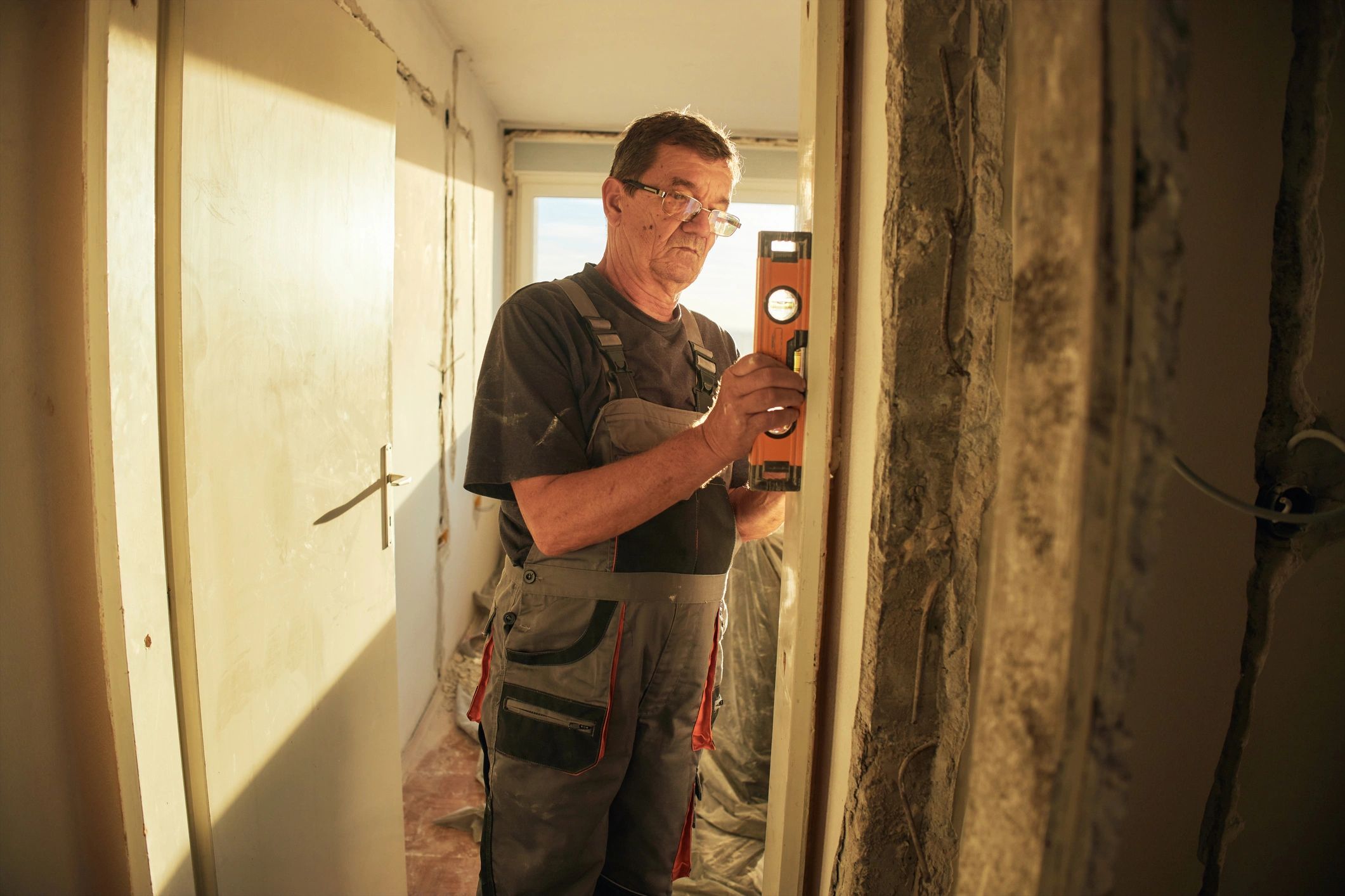 Technician performing repair work for leak prevention and service support